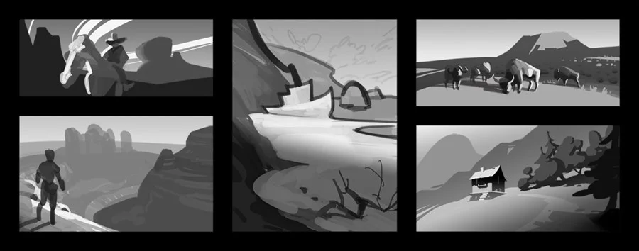 Composition, Value & Lighting Sketches