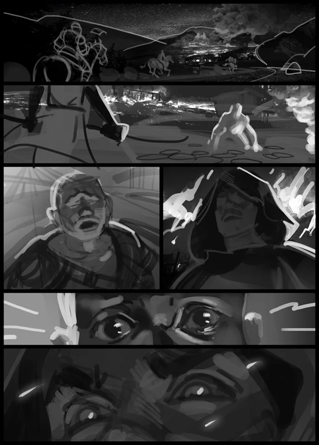 Comic Page Commision ( Lighting & Mood Storyboard)